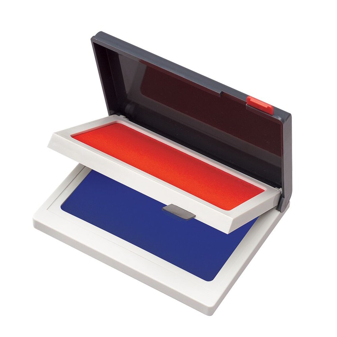 2000 PLUS Stamp Pad for Traditional Style Stamps, Felt, Two-Color, Red and Blue Ink, 2-3/8" x 4", 1 Each